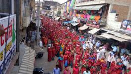 Women at Kisan Sabha protest in Sikar