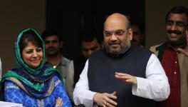 Mehbooba Mufti with Amit Shah