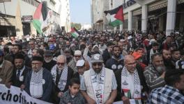 Thousands protest in Morocco against Donald Trump’s plans for the Middle East. (Photo: The Canary)