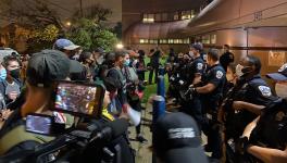 Protesters gather outside 7th District Police Station in Washington DC. Photo: DCist