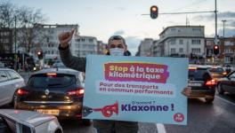 A protester during the PTB campaign against the kilometer tax