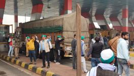 toll plaza farmers protest.