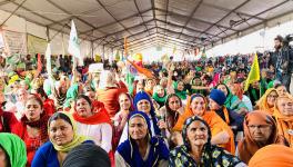 Women farmers at Singhu border.