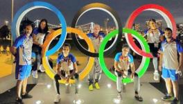 Indian boxing team members at Tokyo Olympics