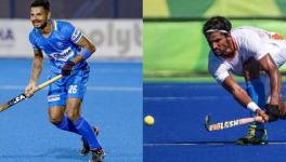 Former India hockey players Birendra Lakra and Rupinder Pal Singh