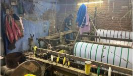 Handlooms set in a small room in Patwatoli