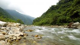 Mountain river flowing in Uttarakhand