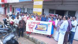 Demonstrations by striking postal employees were staged across the country on Wednesday. Image clicked in Kerala’s Kasaragod district. Courtesy - Facebook