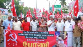 CPI(M) protested to open PDS shops. Image courtesy: CPI(M), Puducherry