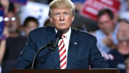 Donald Trump speaking with supporters at a campaign rally at the Prescott Valley Event Center in Prescott Valley, Arizona.