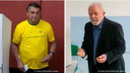 Luiz Inacio Lula da Silva (rights) hopes to take in the first round as incumbent Jair Bolsonaro