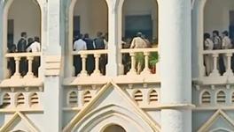 Lawyers protesting at the High Court in Jabalpur, Madhya Pradesh