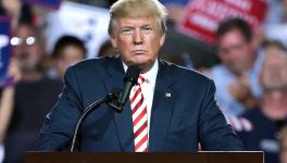 Donald Trump speaking with supporters at a campaign rally at the Prescott Valley Event Center in Prescott Valley, Arizona.