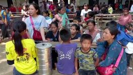 People of violence-hit area of Manipur at a relief camp setup by Assam Government in Cachar district of Assam. Photo PTI