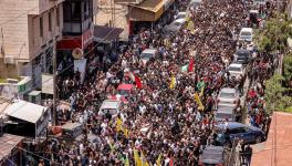 Thousands attend the funeral of Palestinians who were killed during the two-day Israeli aggression on Jenin.