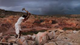 The stone-dust filled air is leading to a severe health crisis for those living and working around the Pachami crushing zone.