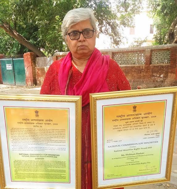 Shabnam Hashmi Returns National Minority Rights Award