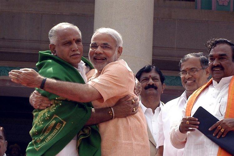  Modi and  Yeddyurappa