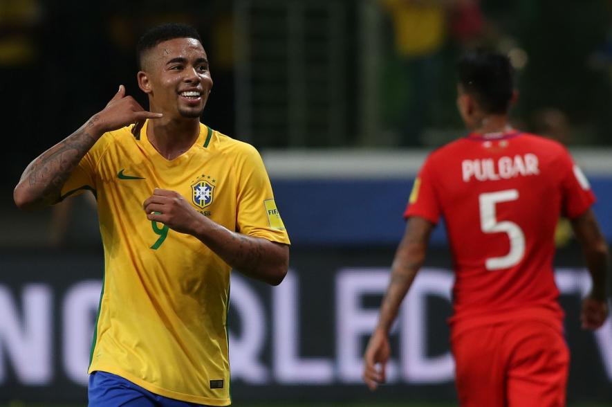 Brazil football team striker Gabriel Jesus during FIFA World Cup qualifiers