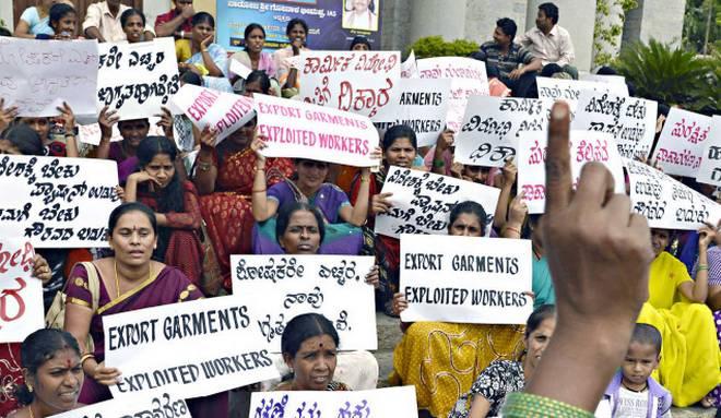 Garment workers in Karnataka 