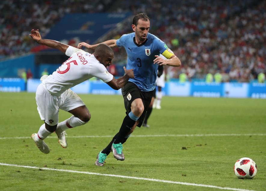 Diego Godin of Uruguay football team at FIFA World Cup.