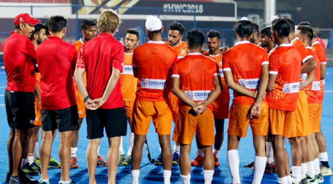 Indian hockey team coach Harendra Singh at FIH Men's Hockey World Cup