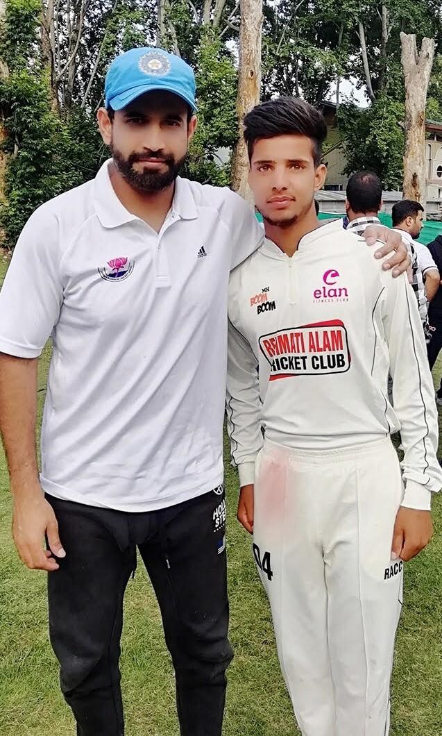 Rashik with Irfan Pathan during trials.  