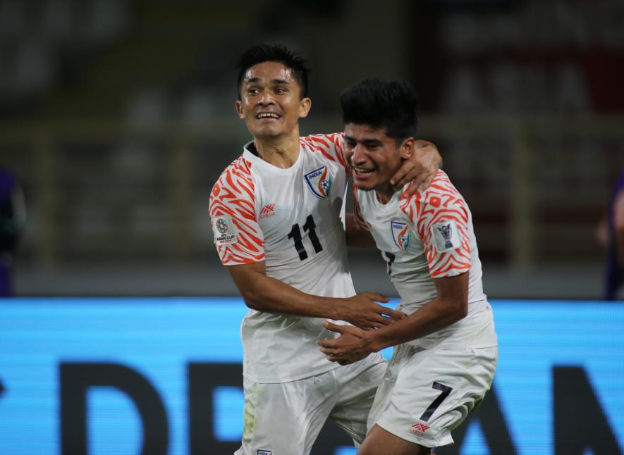 Indian football team's Sunil Chhetri at AFC Asian Cup