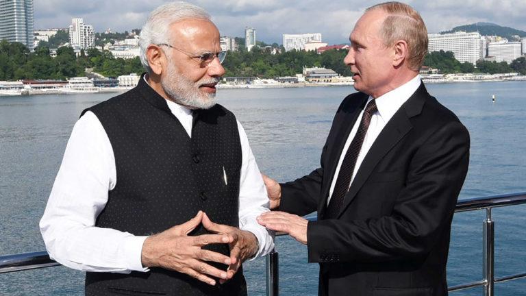 Narendra Modi and Vladimir Putin