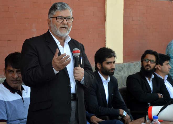 Bar association president Mian Abdul Qayoom in Srinagar.