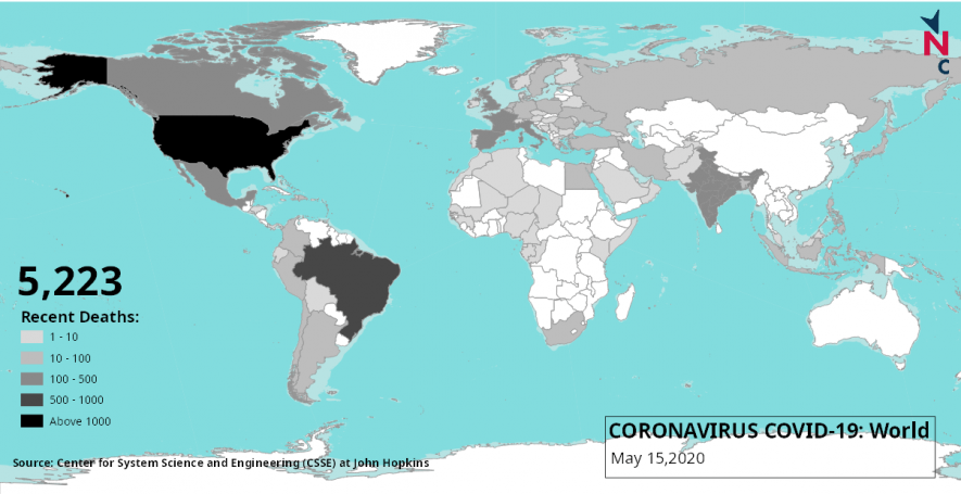 Covid-19 New Deaths Worldwide May 15