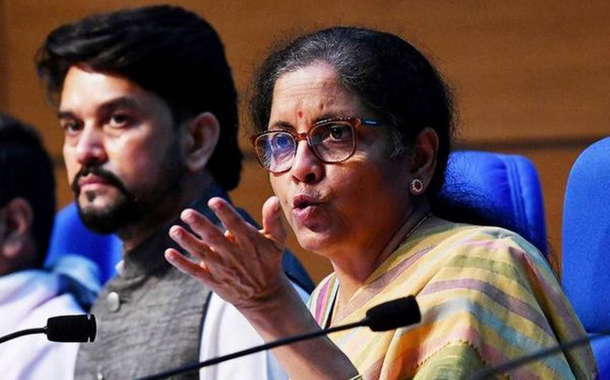 Finance Minister Nirmala Sitharaman and Anurag Thakur