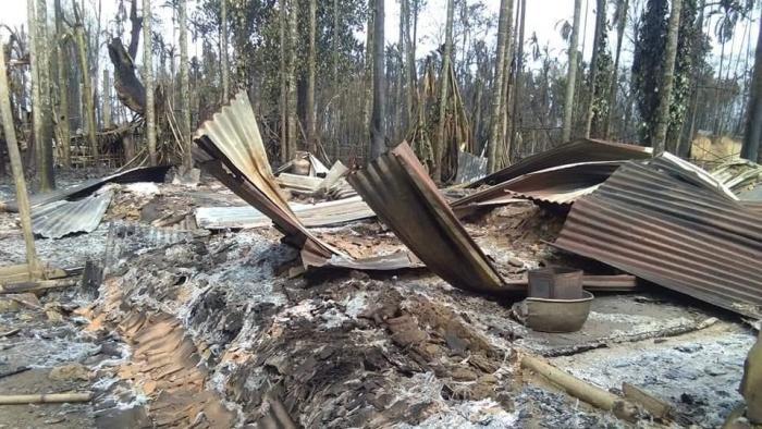 House in Baghjan, destroyed in a fire outbreak.PC Credits: Monoj Hazarika