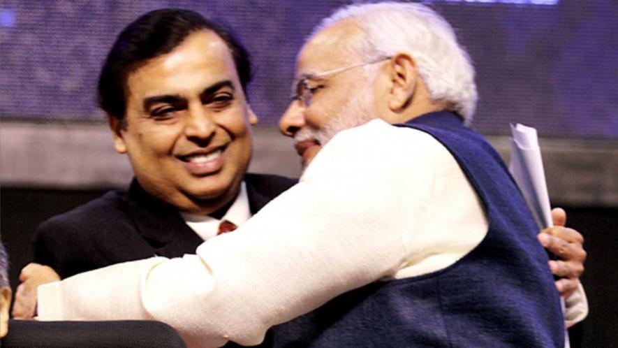 Mukesh Ambani and Narendra Modi