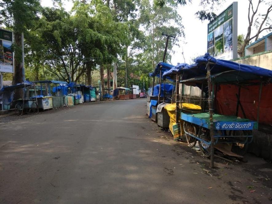 Shops remain shut in Yercaud hill station. Image courtesy: Bhagavatha Singh