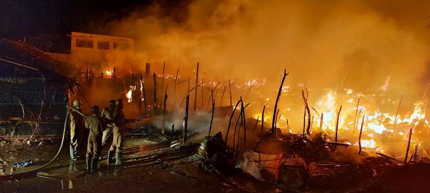 Massive Fire Destroys Delhi’s Only Rohingya Camp