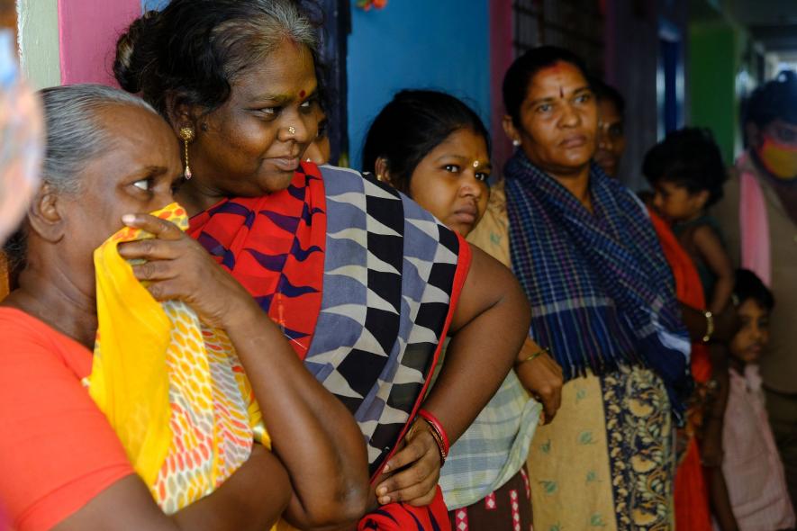 Perumbakkam slum resettlement colony residents