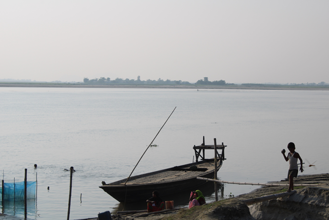 A motorable boat for daily commuters to and fro the Char areas.