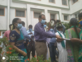 Photo: A resident submitting the petition to the district collector, Coimbatore.