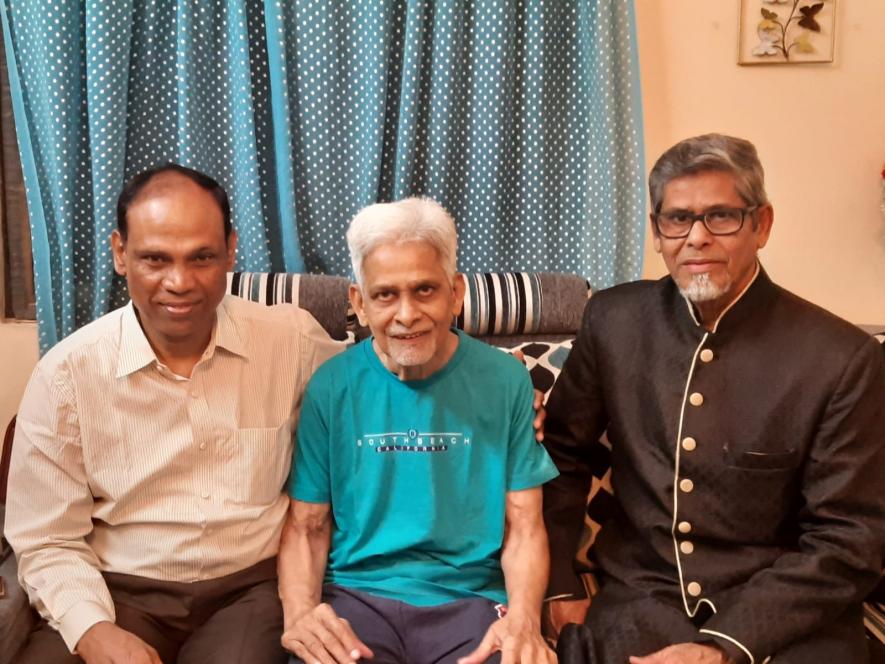 Indian football greats Victor Amalraj, Mohammed Habib and Mohammed Akbar