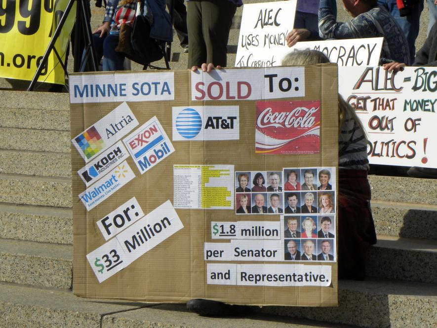 Protest against ALEC by the Occupy movement and others St. Paul, Minnesota