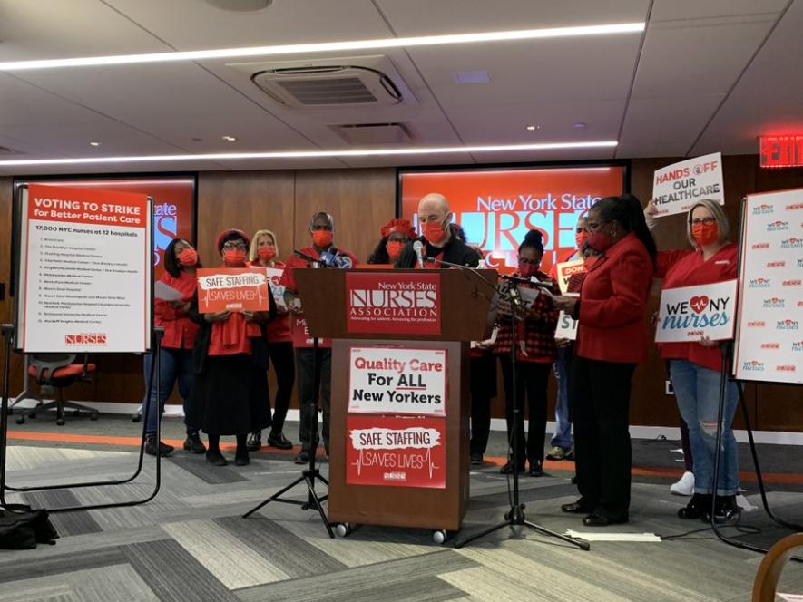 14,000 New York City private sector nurses overwhelmingly voted to authorize strike for better patient care. Voting continues at remaining facilities, NYSNA expects all 17k nurses to vote in favor. @nynurses