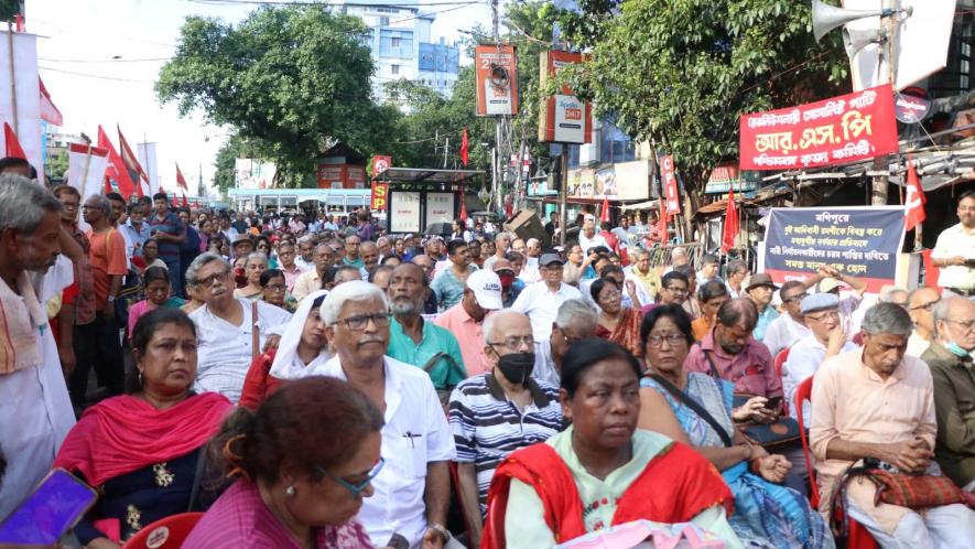  Dharna in kolkata on Manipur violence at moulali . 