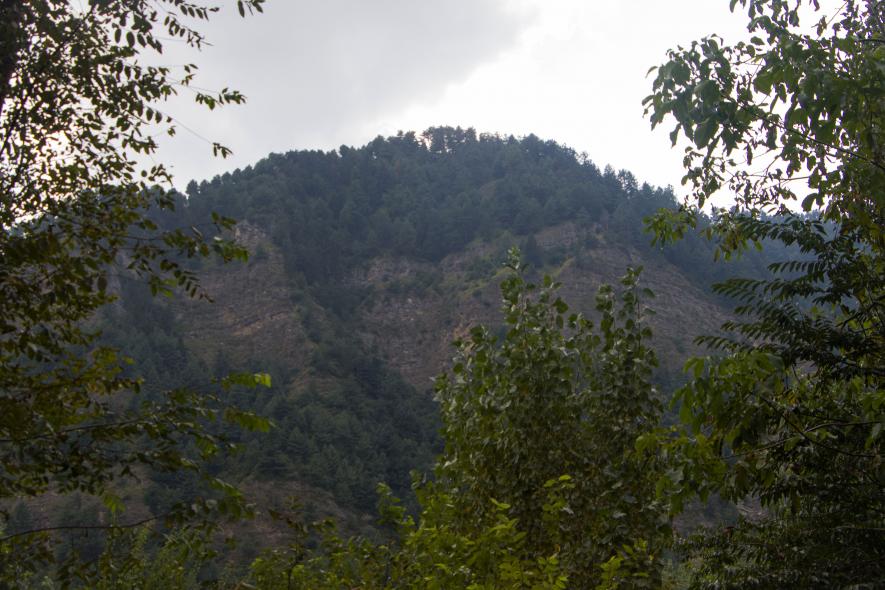 The hilltop where the Army claimed that militants were hiding.