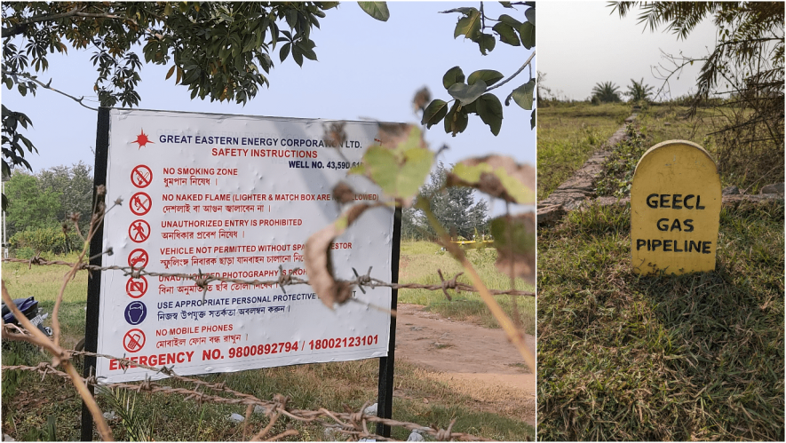 The GEECL gas plant and its pipeline.