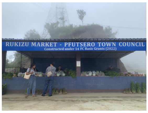 The Pfutsero Town Council vegetable vending stall