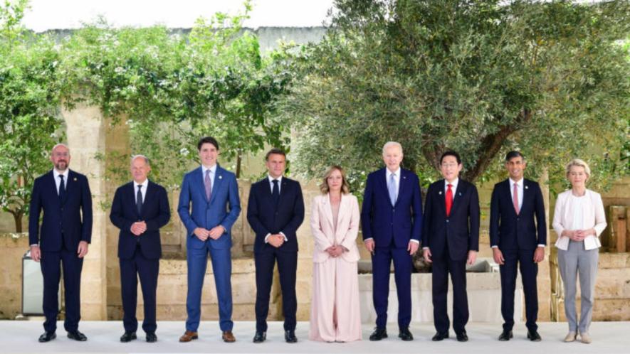 The family photo of G7 summit in Italy, June 13, 2024