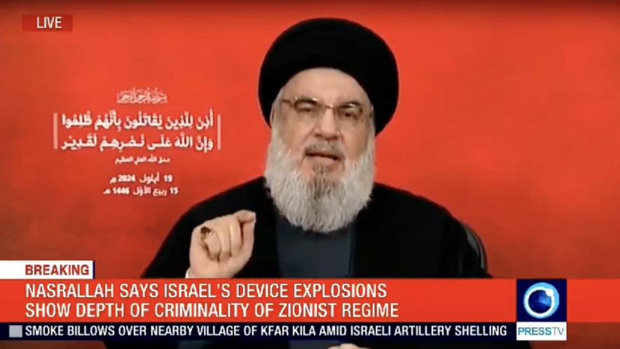 Secretary-General of Hezbollah Sayyed Hassan Nasrallah. Photo: Screenshot