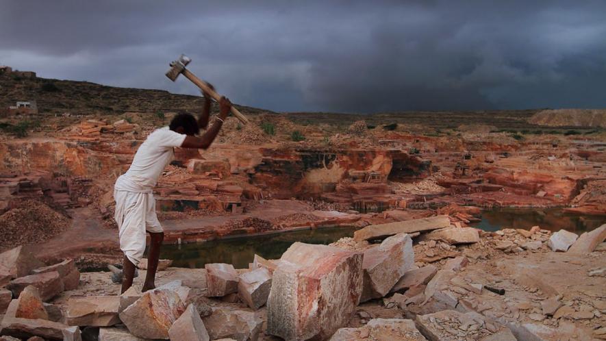 The stone-dust filled air is leading to a severe health crisis for those living and working around the Pachami crushing zone.