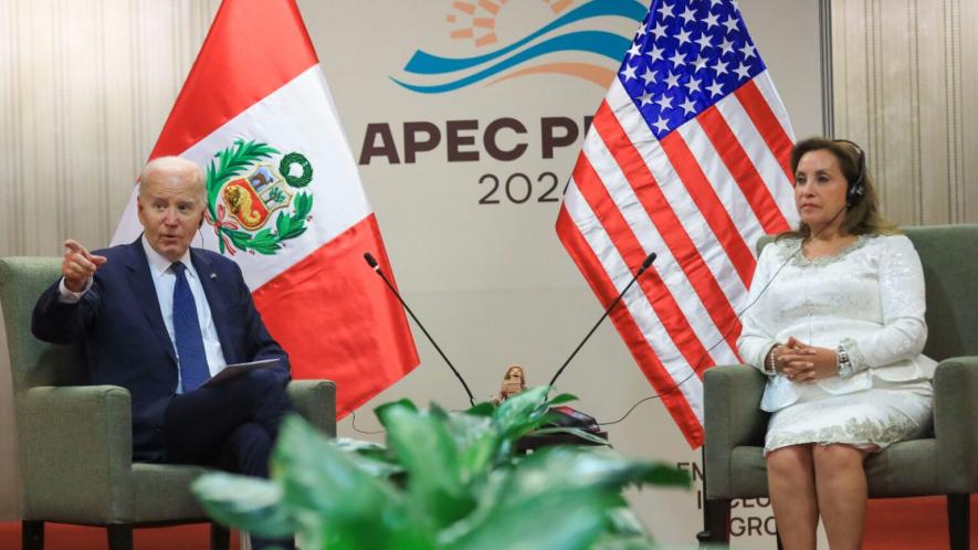 US President Joe Biden and Peruvian President Dina Boluarte meet at the APEC summit (Photo: Square profile picture Presidencia del Perú)